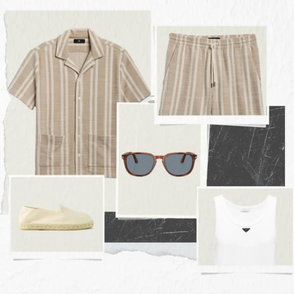 Banana Republic Khaki Beige Resort Shirt
